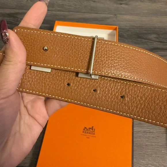 HERMES Black Constance H Belt Buckle & Reversible Leather Strap - Picture 5 of 8